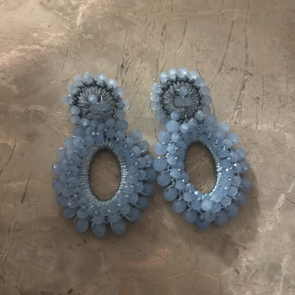 Beautiful blue drop earrings